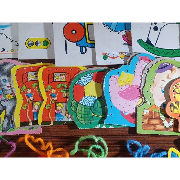 Rare Vintage Sewing Cards "A Tisket, A Tasket A Green And Yellow Basket" - Picture 8 of 16